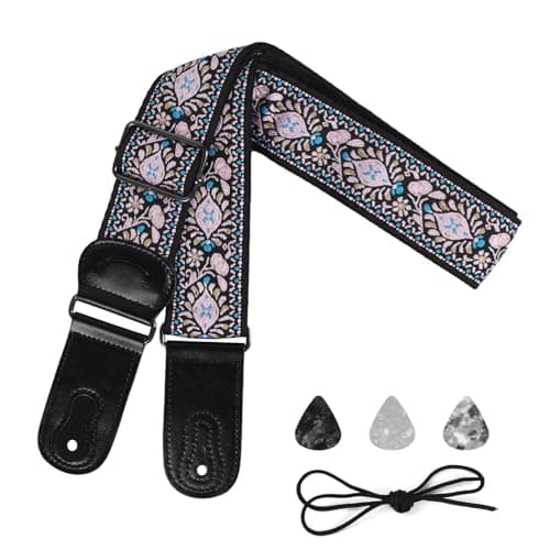 Adiya Jacquard Embroidery Weave Cotton Guitar Strap for Acoustic/Electric/Bass Guitar
| Adiya Adjustable Length Jacquard Embroidery Weave Cotton Guitar Strap 35.4"-60.2"
| Adiya 2" Jacquard Embroidery Weave Cotton Acoustic/Electric/Bass Guitar Strap 