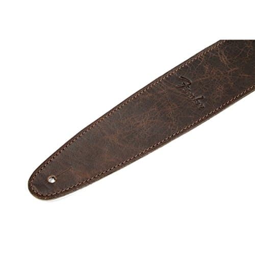 Fender Artisan Leather Guitar Strap, 2in, Black