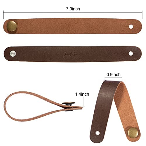 6 Pack Leather Headstock Button for Acoustic Guitar Straps Classic Style