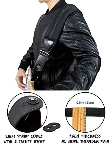 Wepop Neoprene Elastic Bass Guitar Strap for Acoustic & Electric (391)