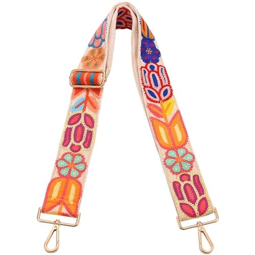 MIRIFRIGE Crochet Flower Purse Strap Shoulder Bag Replacement — Cotton Flower