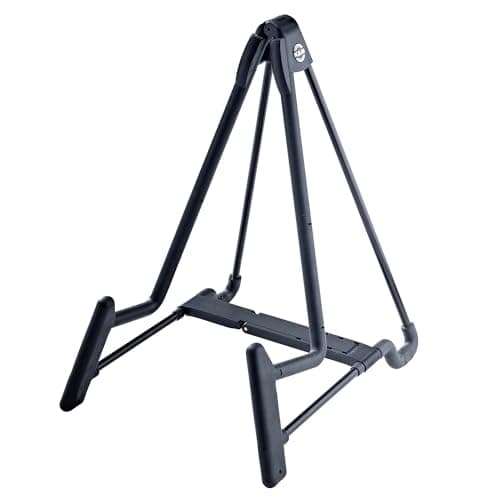 K&M Heli 2 Electric Guitar Stand | Sturdy, Adjustable, Black | German Made
