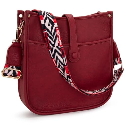 Montana West Women's Crossbody Hobo Shoulder Bags — Burgundy Red