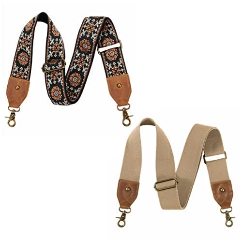 Crazy Horse Leather Shoulder Strap for Handbag & Crossbody Bags - Retro Solid Color