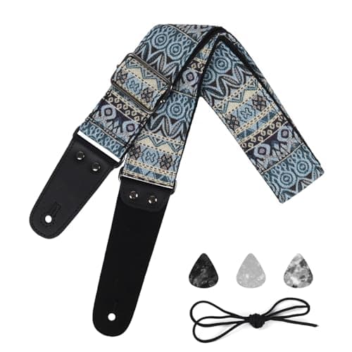 Adiya Jacquard Embroidery Weave Cotton Guitar Strap for Acoustic/Electric/Bass Guitar
| Adiya Adjustable Length Jacquard Embroidery Weave Cotton Guitar Strap 35.4"-60.2"
| Adiya 2" Jacquard Embroidery Weave Cotton Acoustic/Electric/Bass Guitar Strap 