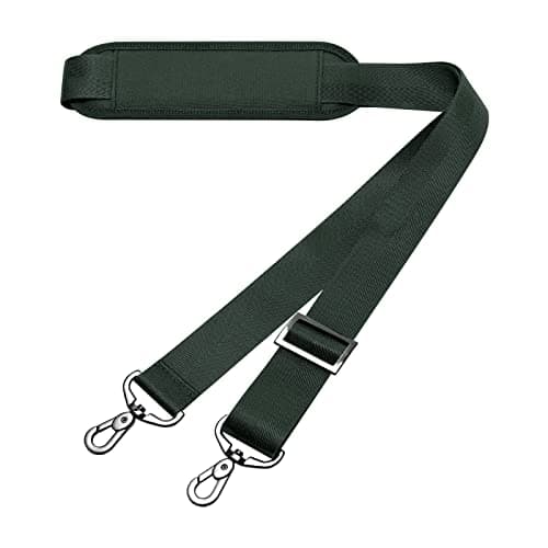 MOSISO 56 Inch Shoulder Strap for Laptop Bag, Black — Emerald Green