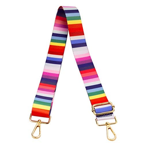ZANQANO Adjustable Crossbody Strap for Purse and Guitar Multicolor Handbag Straps — Color Stripe
