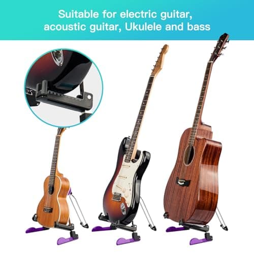 GUITTO Portable Foldable A-Frame Guitar Stand GGS-03