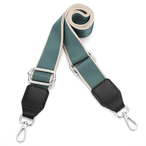 Universal Adjustable Crossbody Purse Strap for Handbags — Silver - Dark Cyan
