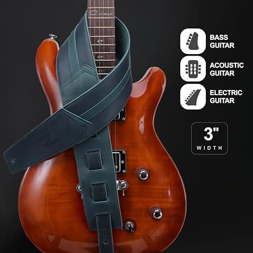 Nefelibata Blackish Green Bass & Electric Guitar Strap