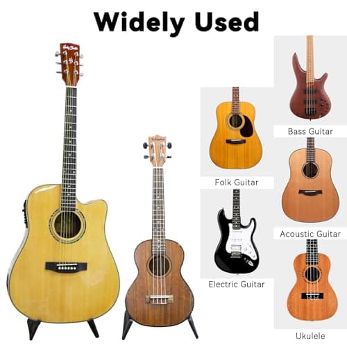 Metal Guitar Stand with Adjustable Height and Folding Design