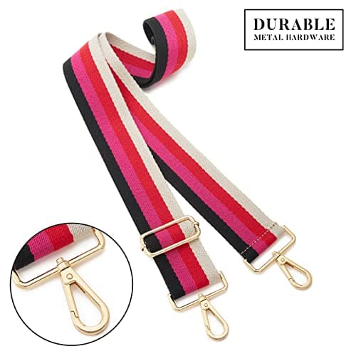 DOAPMLL Adjustable Gold Hardware Canvas Shoulder Strap for Women's Crossbody Purse