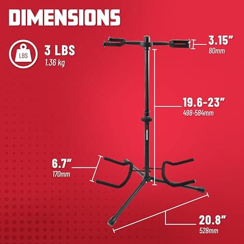 Gator Frameworks Double Electric/Acoustic Guitar Stand (GFW-GTR-2000)