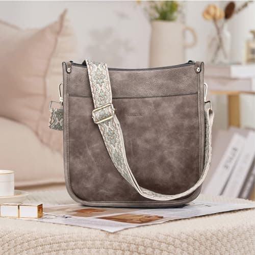 Trendy Vegan Leather Crossbody Bag for Women with Adjustable Shoulder Strap