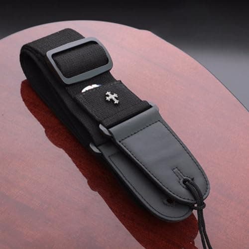 Vintage Bass Guitar Strap with Pick Pocket and Adjustable Ends