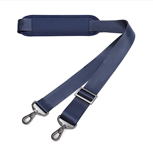 MOSISO 56 Inch Shoulder Strap for Laptop Bag, Black — Navy Blue
