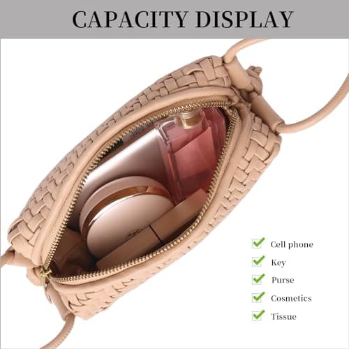 Dabdays Trendy Vegan Leather Crossbody Bag for Women