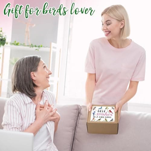Nefelibata 4-in-1 Bird Lovers Gift Set for Women: Mug, Socks, Water Whistle, and Kitchen Towel