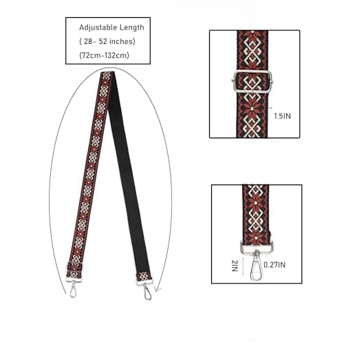 Silver Hardware Crossbody Purse Strap - Wide & Adjustable Replacement
