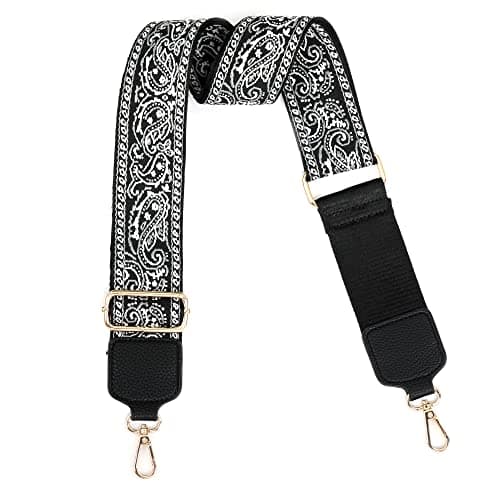 Montana West Crossbody Handbag - Replacement Adjustable Straps — Floral Black-1025