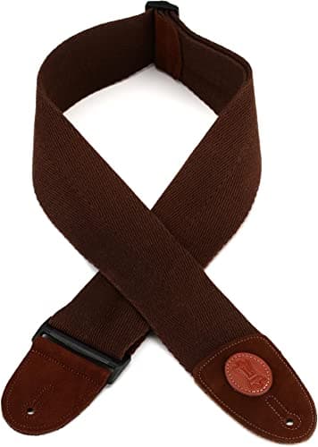Levy's Leathers Black Bass Guitar Strap — Brown