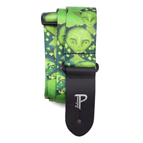 Perri's Leathers Ltd. Metallica Polyester Guitar Strap - Ride the Lightning (LPCP-257) — Green Aliens