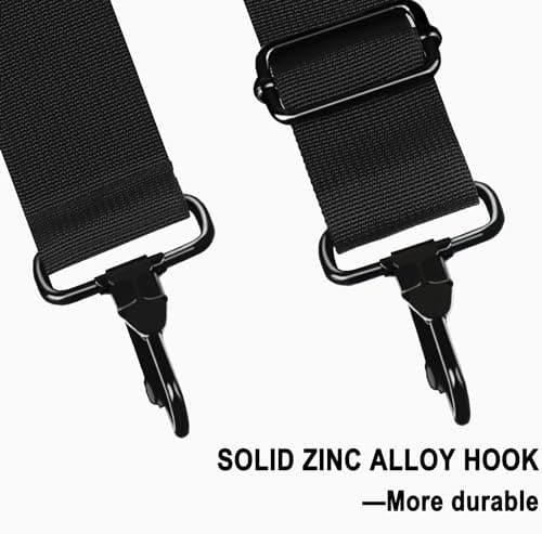 BOOEUDI 56-inch Thick Soft Adjustable Shoulder Strap, Black