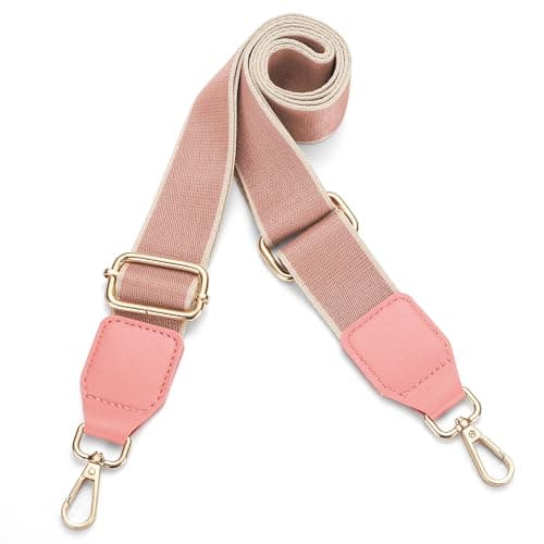 Universal Adjustable Crossbody Purse Strap for Handbags — Gold - Pink