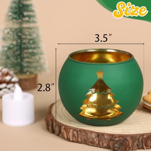 6-Piece Christmas Candle Holder Set for Home Holiday Decor
