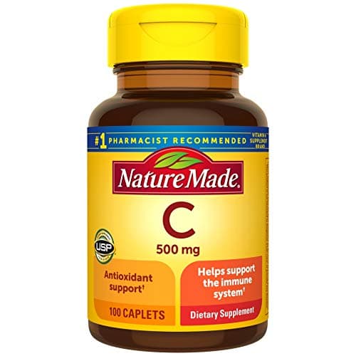 Vitamin C 500 mg Caplets for Immune Support, 100 Count