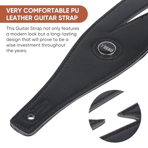 Black Lightning Pattern Guitar Strap for Electric Guitar/Bass