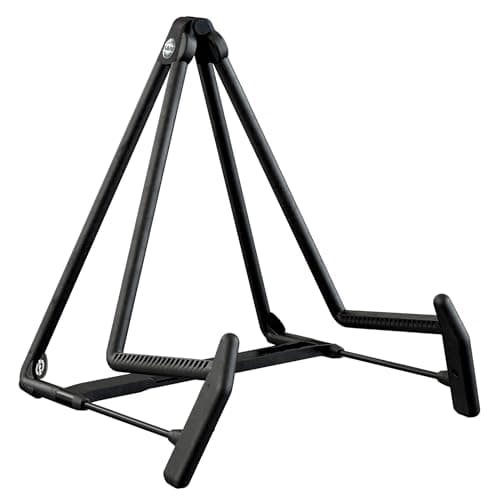 K&M Heli 2 Guitar Stand - Black - Sturdy A-Frame Stand