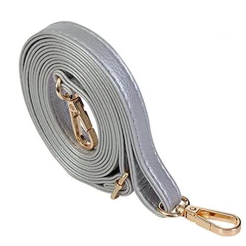 Xiazw Adjustable Soft PU Leather Shoulder Crossbody Purse Bag Strap Replacement — Silver - Gold