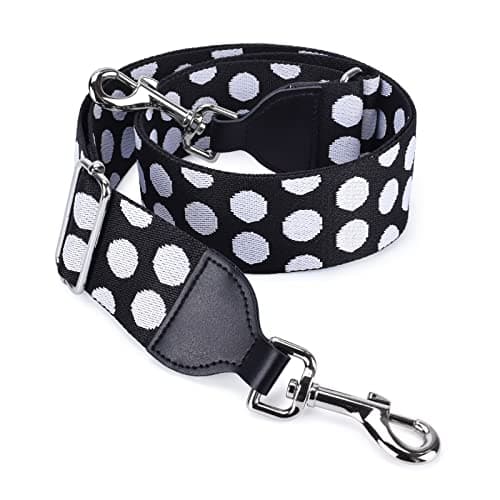 CloudMusic Handbag Crossbody Strap with Silver Clips — Polka Dots
