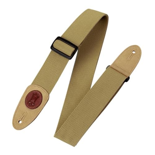 Levy's Leathers Tan Signature Cotton Guitar Strap with Tri-Glide Adjustment