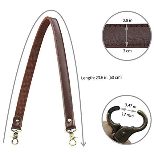 A Allzedream Genuine Leather Handbag Shoulder Strap & Replacement Purse 2 Pack