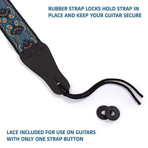 KLIQ Vintage Woven Guitar Strap for Acoustic & Electric Guitars