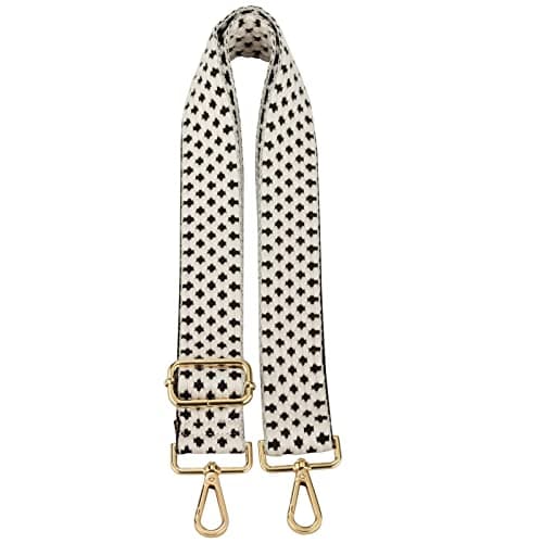 Women's Adjustable Jacquard Woven Purse Strap for Crossbody Bags — Dot Coffee