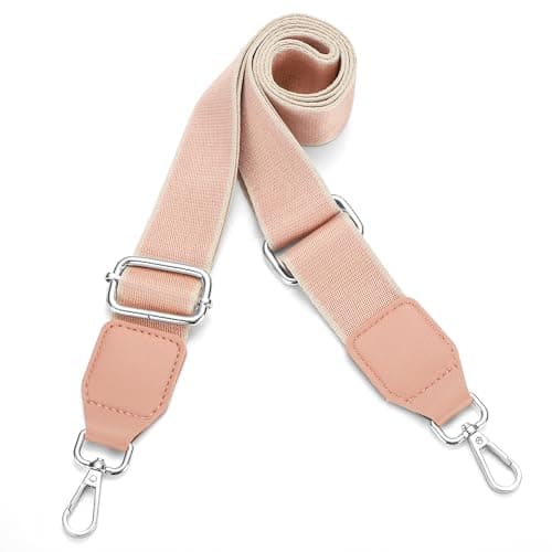 Universal Adjustable Crossbody Purse Strap for Handbags — Silver - Light Pink