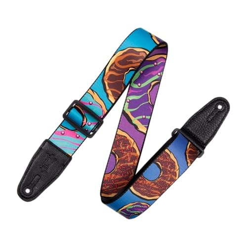 Levy's 2" Wide Polyester Guitar Strap — Donuts
