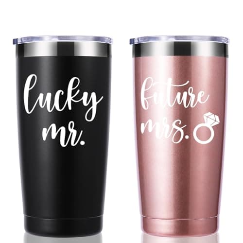 Future Mrs 20 OZ Tumbler Wedding Gifts for Couples Bride Groom. — Black&Rose Gold