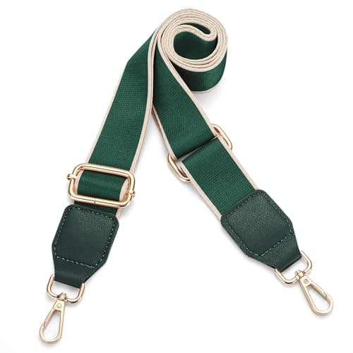Universal Adjustable Crossbody Purse Strap for Handbags — Gold - Dark Green