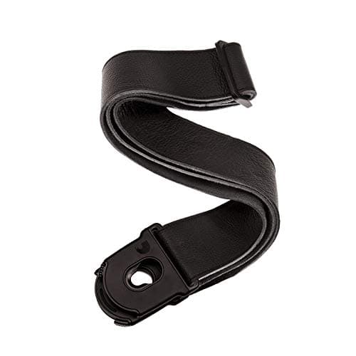 D'Addario Locking Leather Guitar Strap - Black