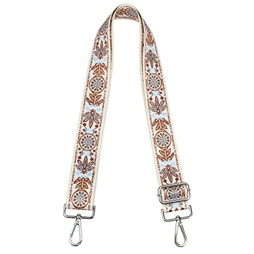 ZANQANO Adjustable Crossbody Strap for Purse and Guitar Multicolor Handbag Straps — Round White