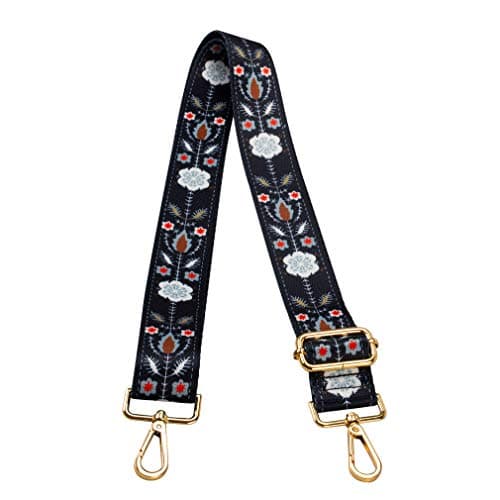 ZANQANO Adjustable Crossbody Strap for Purse and Guitar Multicolor Handbag Straps — Foral B