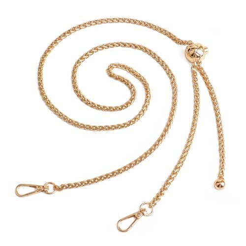 BeautLeGAN Thin Purse Chain Strap - 51 Inch Adjustable Bag Baggage Replacement — Gold