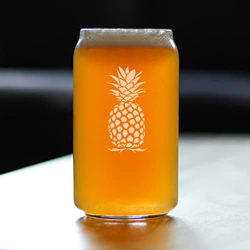 Tropical Pineapple Beer Glass - 16 oz Fun Decor and Gifts