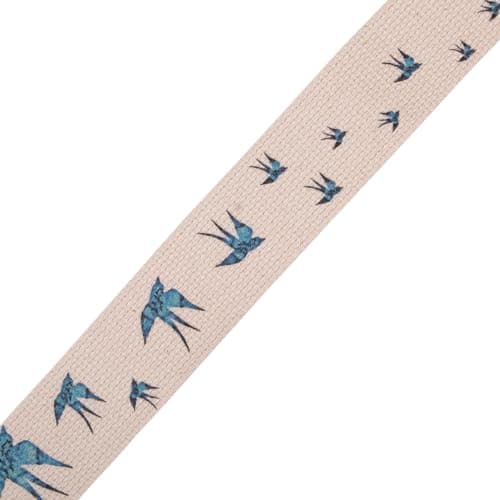 Levy's MC8U-006 Decorative Print Guitar Strap, 2" Cotton with Suede Ends