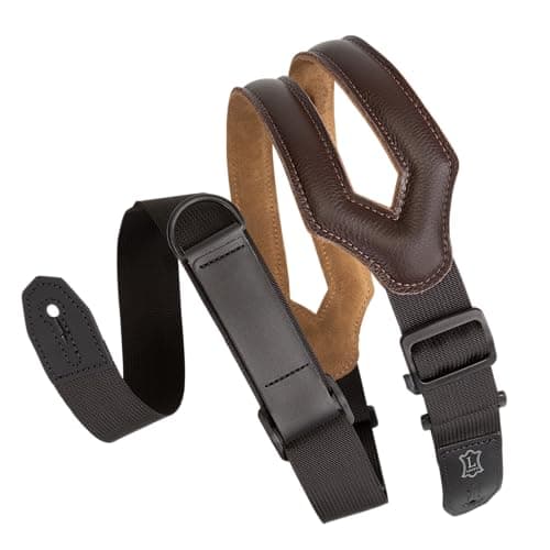 Levy's Leathers Right Height Guitar Strap - Black — Brown