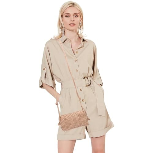 Dabdays Trendy Vegan Leather Crossbody Bag for Women